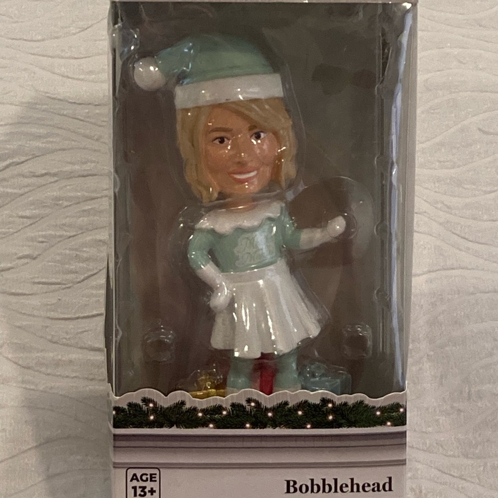 Martha Stewart Holiday Bobblehead ~ Martha On The Mantel Christmas Decor ~ NEW